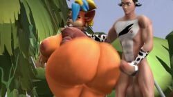 crash_bandicoot, tawna_bandicoot, atomicgato, anthro, big_ass