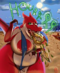 akai_(flightlesslizard), flightlesslizard, after_vore, anthro, aquatic