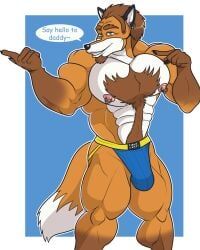 5_fingers, abs, anthro, biceps, black_ears