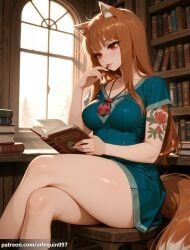 holo, holo_(spice_and_wolf), spice_and_wolf, arlequin097, 1girl
