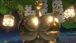 minecraft, belyasnikov, 1girls, anthro, big_breasts