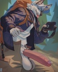 sinsquared, anthro, backpack, balls, big_balls
