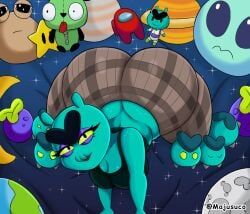 crewmate_(among_us), eve_(brawl_stars), gir_(invader_zim), pou, red_(among_us)