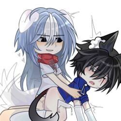 licu, black_eyes, blue_hair, cat_boy, catboy