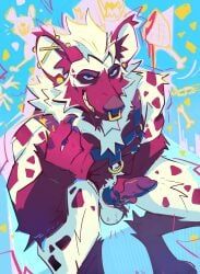 heromule, abs, animal_genitalia, anthro, arm_tuft