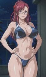 kazami_mizuho, discipline:record_of_a_crusade, onegai_teacher, glasses, long_hair