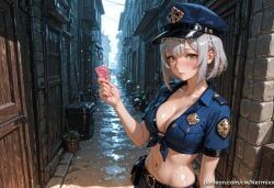 noelle_(genshin_impact), genshin_impact, kermixx, 1girl, alley