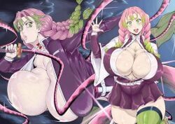 kanroji_mitsuri, demon_slayer, kimetsu_no_yaiba, psp_(3dass), 1girls