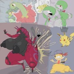 bayleef, chikorita, gardevoir, meganium, pikachu