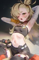 piper_wheel, zenless_zone_zero, desire_(des1re), 1girls, armpits