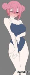 gotou_hitori, bocchi_the_rock!, cloverworks, 1girls, ashamed