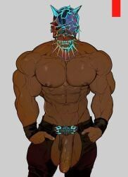 original, tenji_(tenji_89), 1boy, abs, bara
