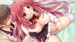 ryuuga_shou, 1boy, 1girl, ayukawa_hisano, bow