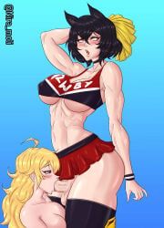 blake_belladonna, yang_xiao_long, rwby, niramoli, armpits