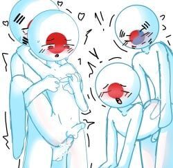 korea, countryhumans, 2boys, cum, cum_inside