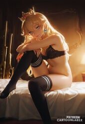 princess_peach, mario_(series), bottomless, bottomless_female, cartoony
