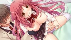 ryuuga_shou, 1boy, 1girl, ayukawa_hisano, bow