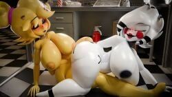 chica_(fnaf), chiku_(cryptia), marie_(cally3d), marie_(cryptia), marionette_(fnaf)