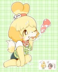 digby_(animal_crossing), isabelle_(animal_crossing), animal_crossing, nintendo, x_kemo