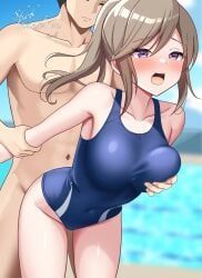 shiraishi_saki, idoly_pride, shirohisame, 1boy, 1boy1girl