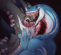 mythology, aquatic_dragon, belo, blue_body, bodily_fluids