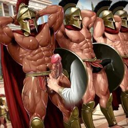 spartan, artisticjinsky, abs, armpit_hair, balls