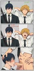 denji_(chainsaw_man), hayakawa_aki, chainsaw_man, bunnydirtyxxx, 2boys