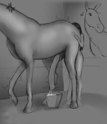 wanderzone, 1girls, 2horses, animal_ears, animal_genitalia