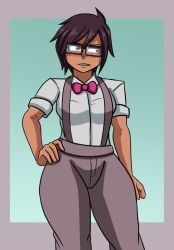 invisigal, dispatch_(game), dinobirdofdoom, blush, bowtie