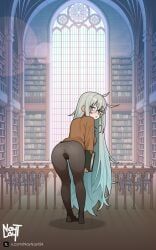 nayt_layt, 1girl, :o, anus, ass