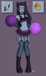 wrenzephyr2, bimbo, bimbofication, black_hair, blue_skin