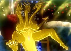 ghidorah_(species), monsterverse, alien, beverage, blanket