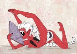 original_character, armpit_hair, beauty_mark, black_wings, flexible