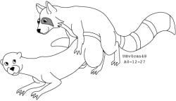 urbanhermit, duo, eye_contact, feral, from_behind_position