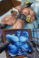 beast_(x-men), hank_mccoy, logan_(x-men), wolverine_(x-men), marvel