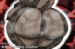 anthro, anus, big_breasts, big_butt, bodily_fluids