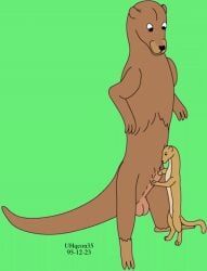 urbanhermit, animal_genitalia, balls, brown_body, brown_fur