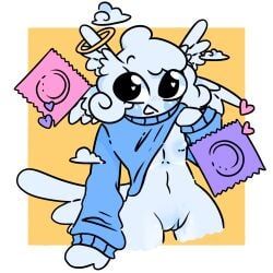 dandys_world_oc, dandy's_world, dandys_world, condom, pulling_own_clothes