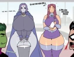 beast_boy, raven_(dc), robin_(dc), starfire, dc