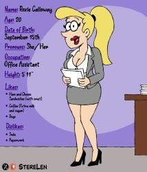 big_breasts, blonde_female, blonde_hair, character_sheet, cleavage