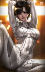 evie_(stellar_blade), stellar_blade, logan_cure, 1girls, arms_behind_head