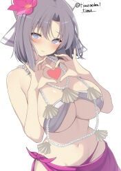 yumi_(senran_kagura), senran_kagura, chimunge, bikini, blush