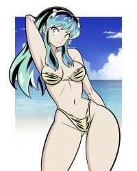 lum, urusei_yatsura, harrisartz, bikini, voluptuous_female
