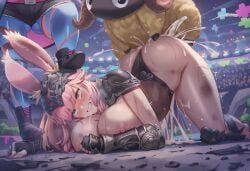 lalafell, sugar_riot, viera, warrior_of_light_(ff14), yan_(final_fantasy)