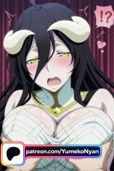 albedo_(overlord), overlord_(maruyama), 1boy, 1girl, ahoge