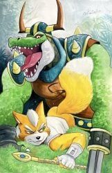fox_mccloud, general_scales, sharpclaw_(star_fox), nintendo, star_fox