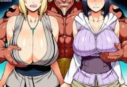hyuuga_hinata, raikage, tsunade, tsunade_(naruto), uzumaki_hinata