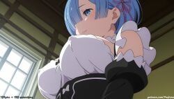 rem_(re:zero), patreon, re:zero_kara_hajimeru_isekai_seikatsu, veyluna, 1girl