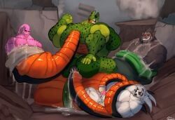 cell_(dragon_ball), majin_buu, omega_shenron, oozaru, dragon_ball