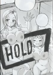 lisanna_strauss, mirajane_strauss, fairy_tail, mashima_hiro, against_glass